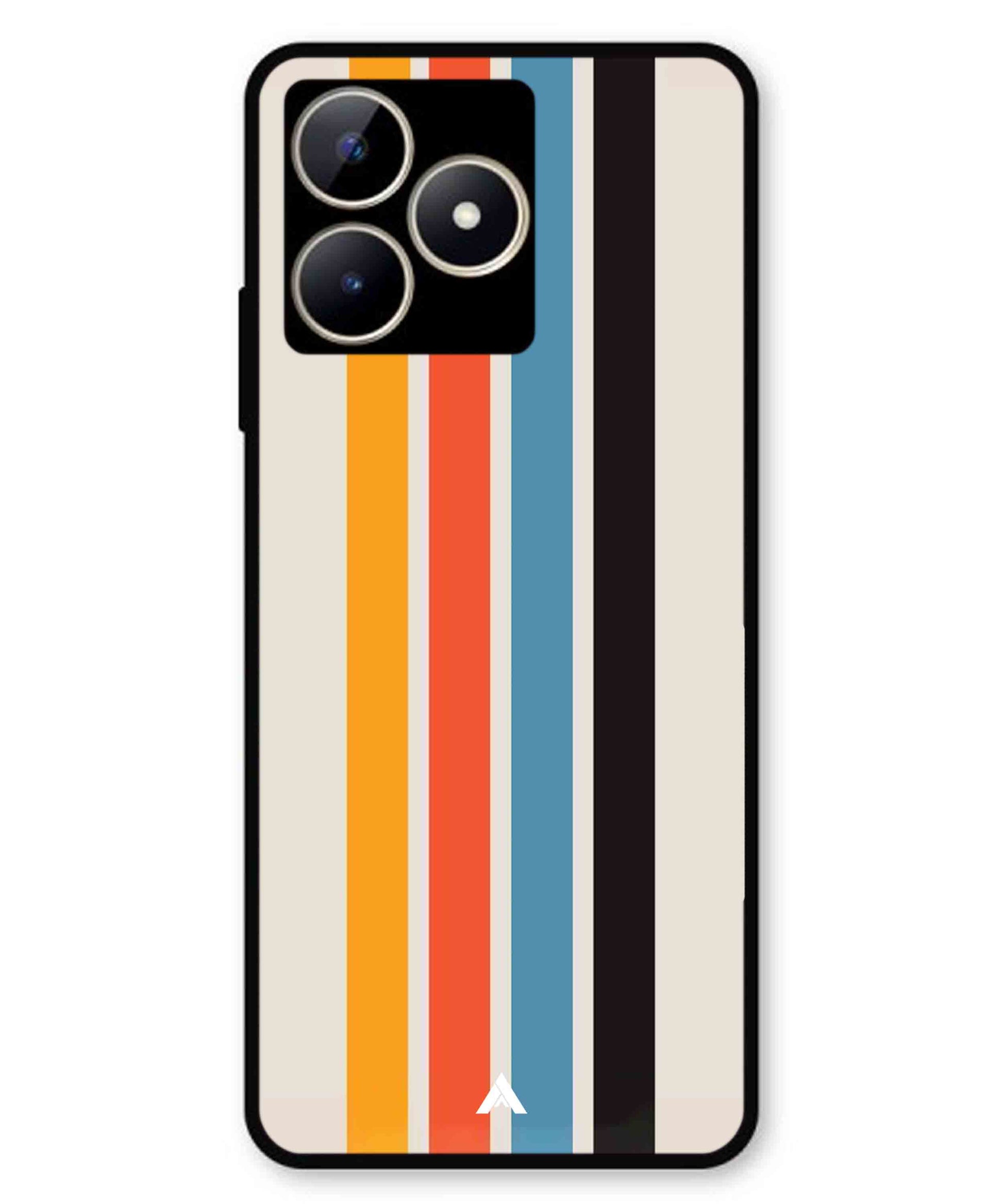Stripe Pattern 2 Metal Back Cover Phone Case for Realme C53