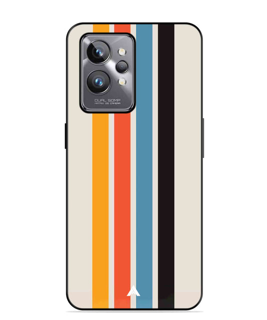 Stripe Pattern 2 Metal Back Cover Phone Case for Realme GT 2 Pro