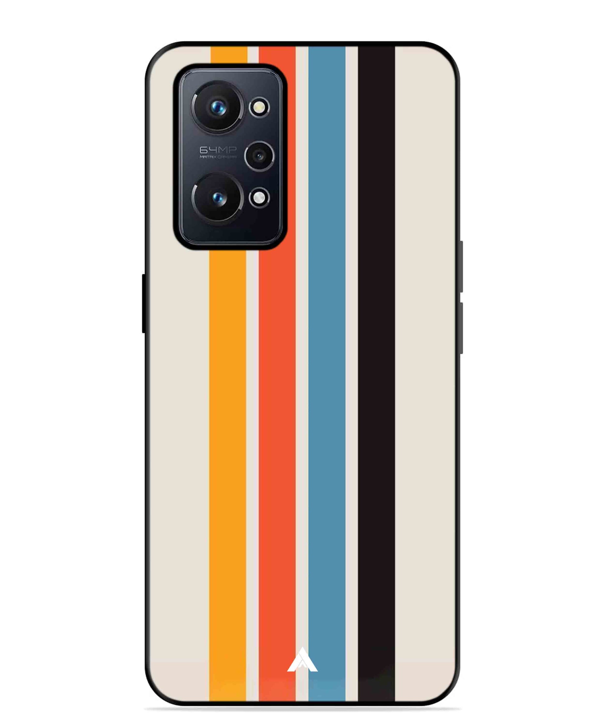 Stripe Pattern 2 Metal Back Cover Phone Case for Realme GT Neo 2