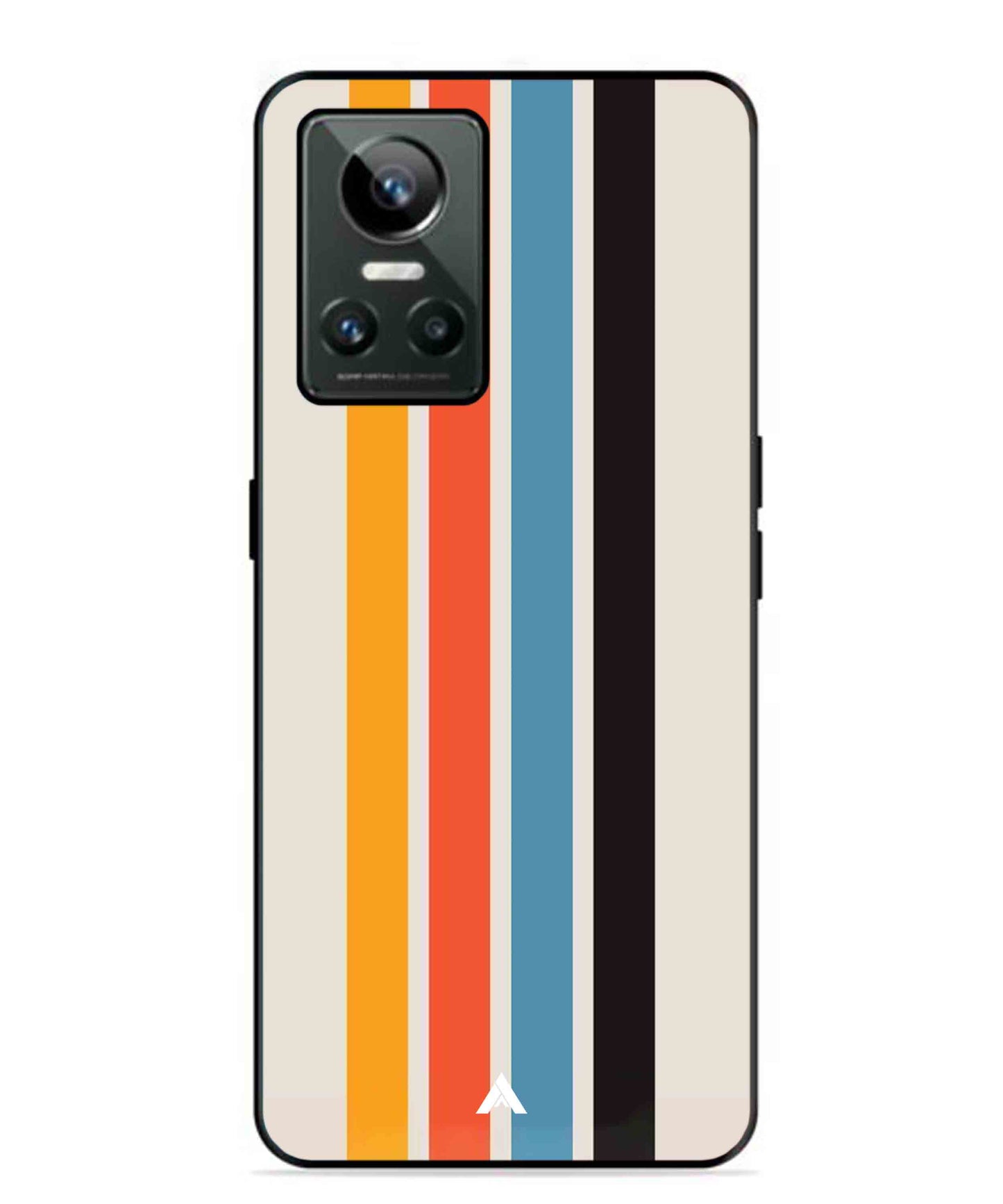 Stripe Pattern 2 Metal Back Cover Phone Case for Realme GT Neo 3