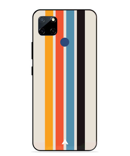 Stripe Pattern 2 Metal Back Cover Phone Case for Realme Narzo 20