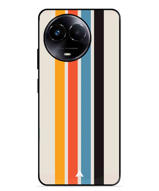 Stripe Pattern 2 Metal Back Cover Phone Case for Realme Narzo 60X