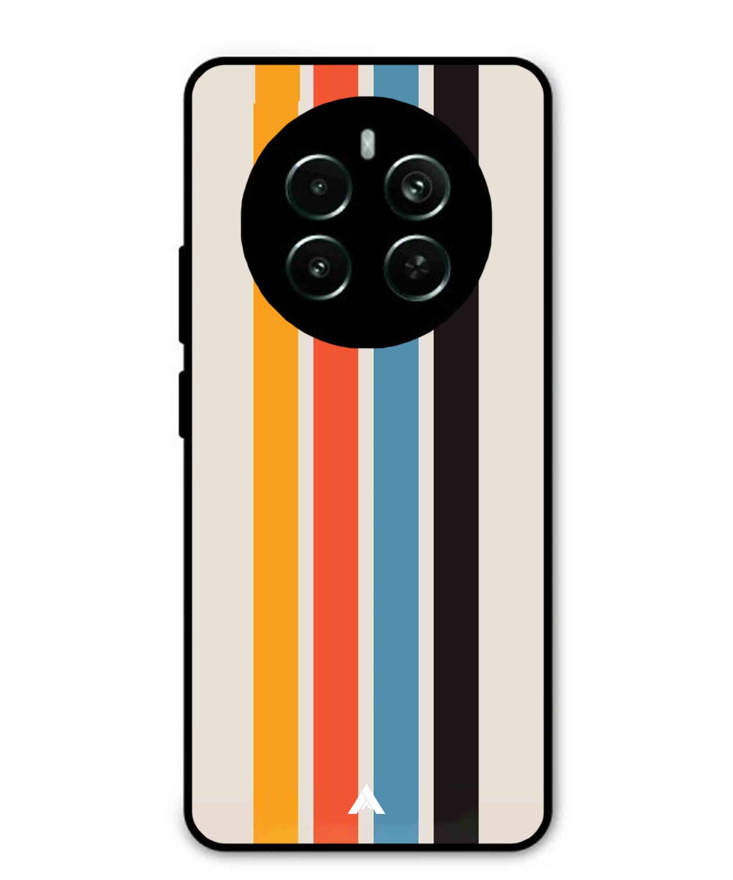 Stripe Pattern 2 Metal Back Cover Phone Case for Realme Narzo 70 Pro