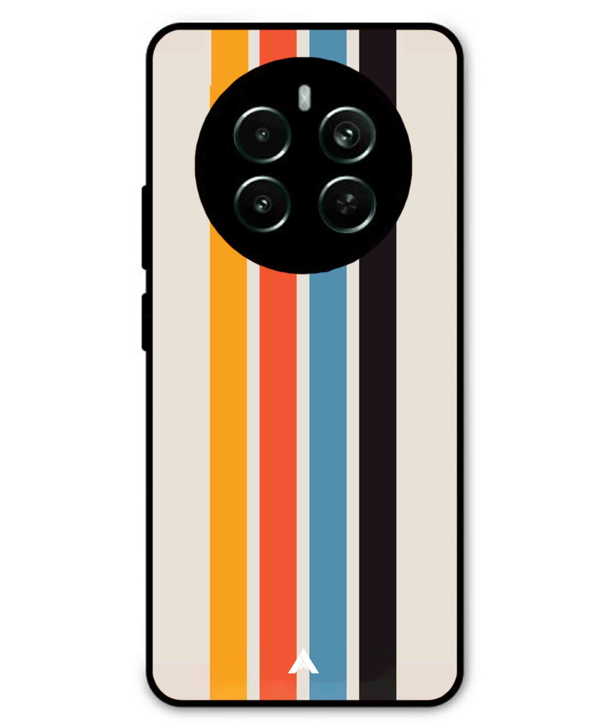 Stripe Pattern 2 Metal Back Cover Phone Case for Realme P1