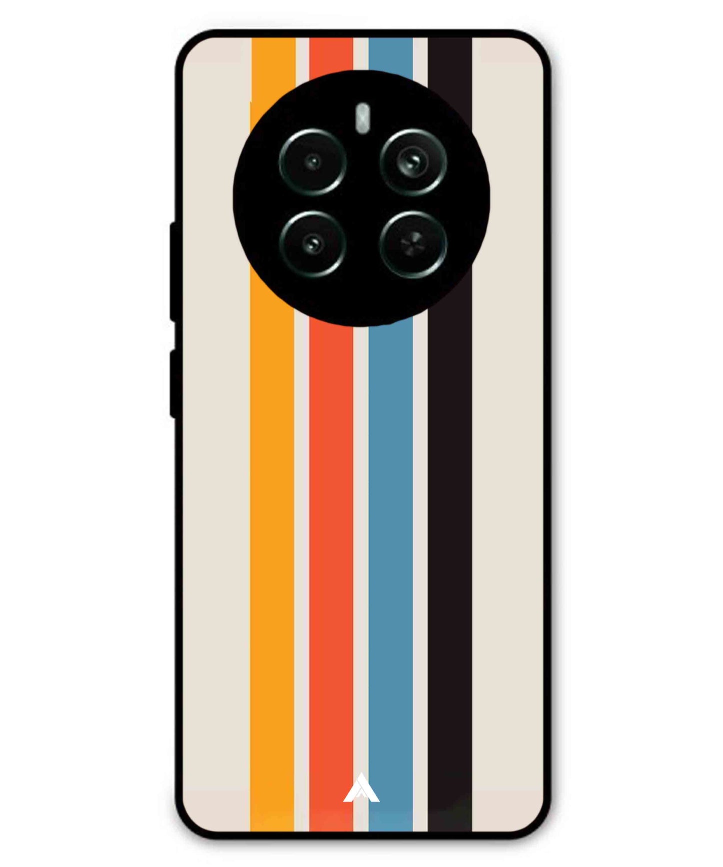 Stripe Pattern 2 Metal Back Cover Phone Case for Realme P1 Pro