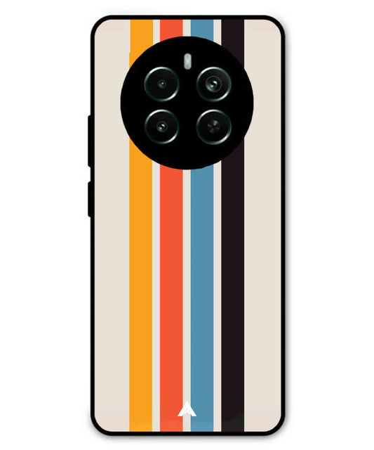 Stripe Pattern 2 Metal Back Cover Phone Case for Realme P1 Pro
