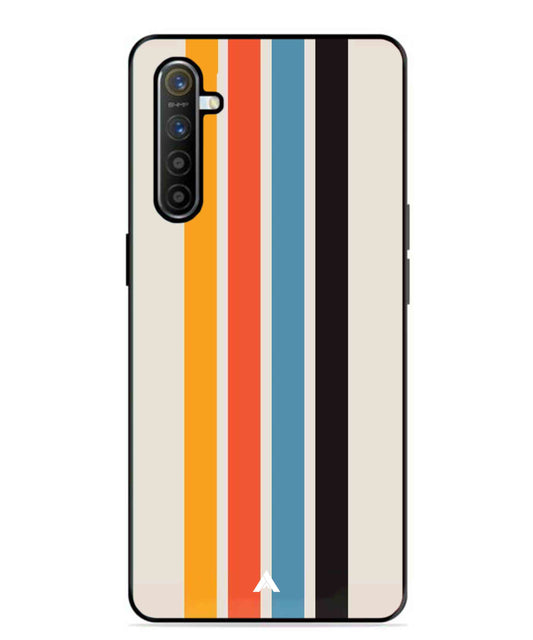 Stripe Pattern 2 Metal Back Cover Phone Case for Realme XT