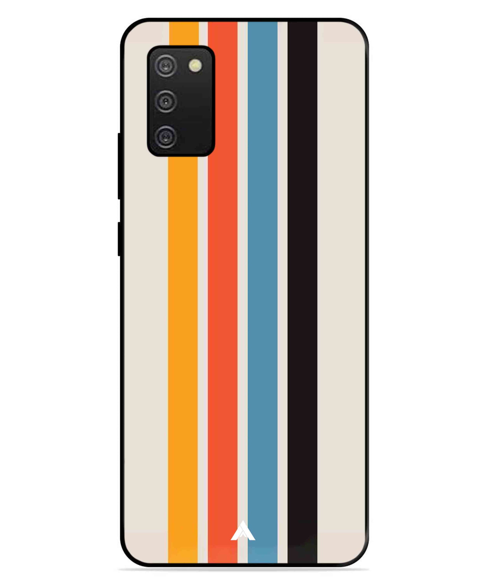 Stripe Pattern 2 Metal Back Cover Phone Case for Samsung Galaxy A03s