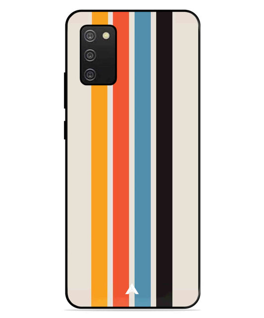 Stripe Pattern 2 Metal Back Cover Phone Case for Samsung Galaxy A03s