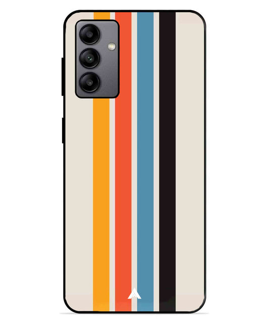 Stripe Pattern 2 Metal Back Cover Phone Case for Samsung Galaxy A04s