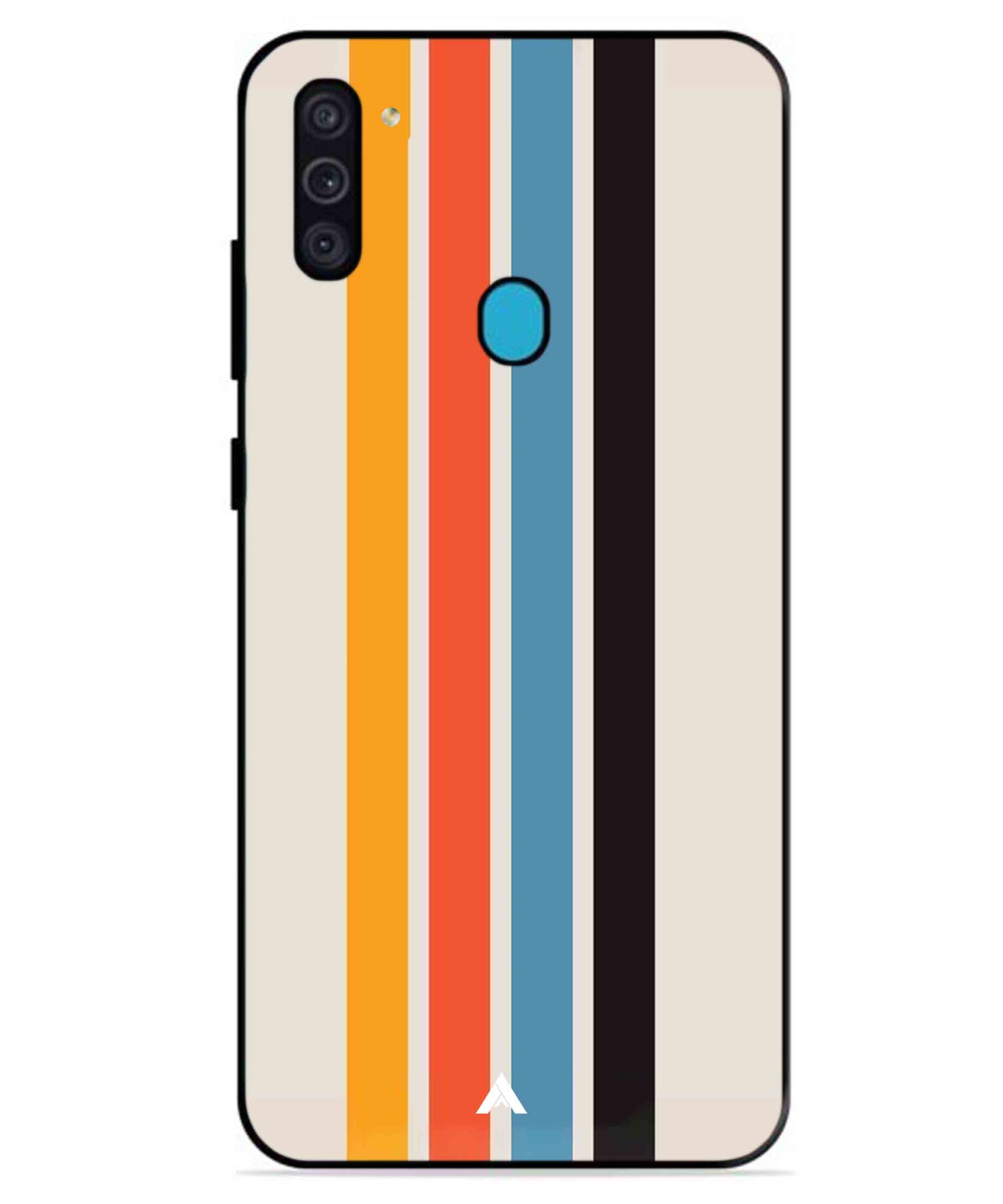 Stripe Pattern 2 Metal Back Cover Phone Case for Samsung Galaxy A11