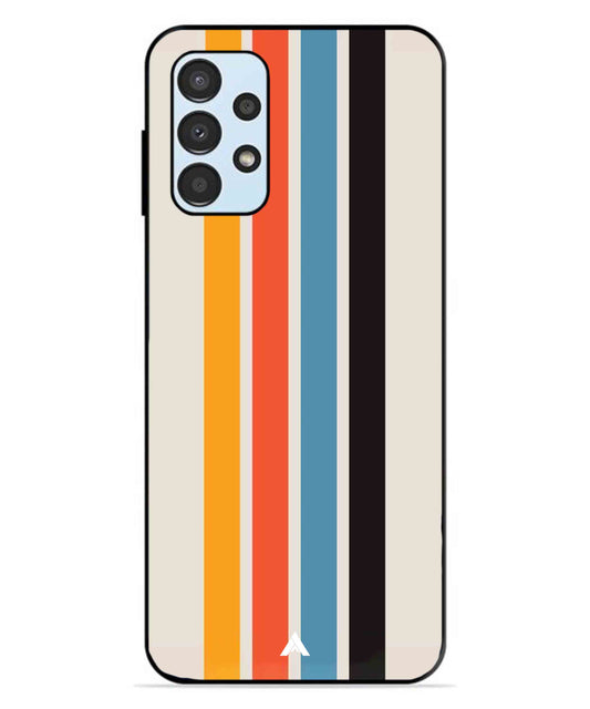 Stripe Pattern 2 Metal Back Cover Phone Case for Samsung Galaxy A13 4G