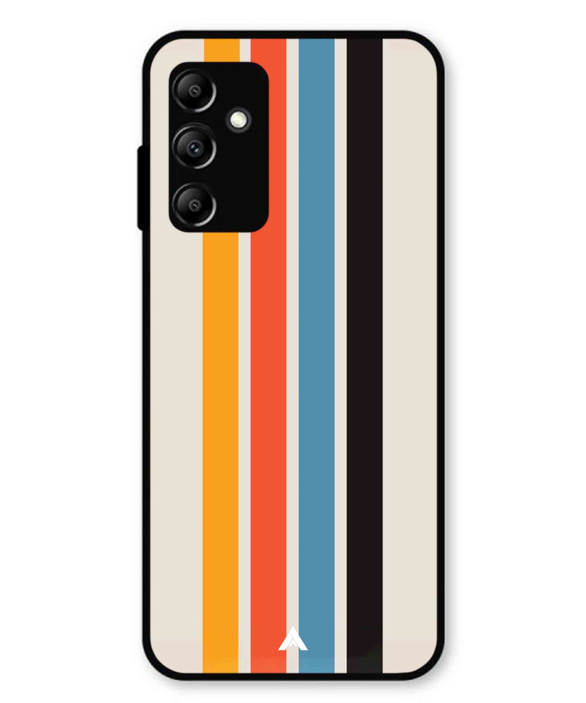 Stripe Pattern 2 Metal Back Cover Phone Case for Samsung Galaxy A14 5G