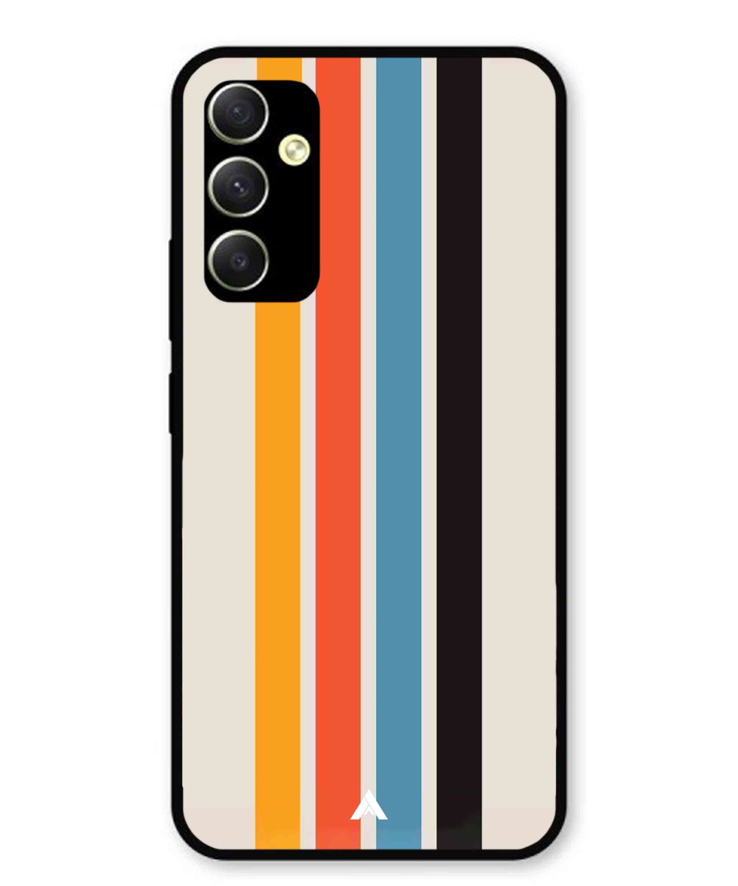 Stripe Pattern 2 Metal Back Cover Phone Case for Samsung Galaxy A34 5G
