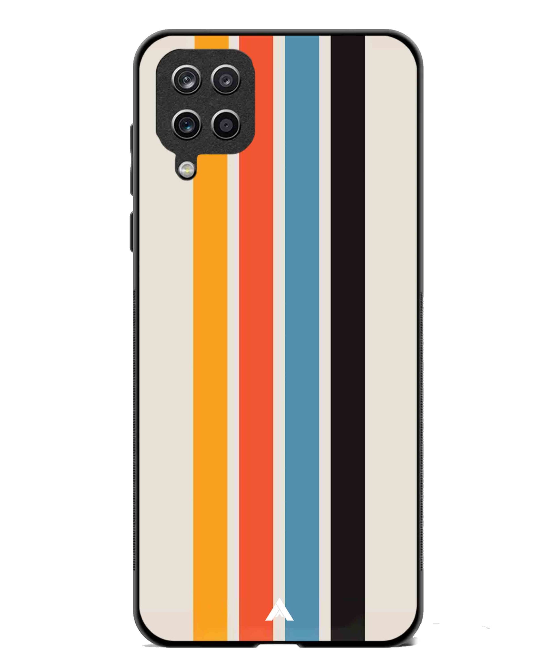 Stripe Pattern 2 Metal Back Cover Phone Case for Samsung Galaxy A42