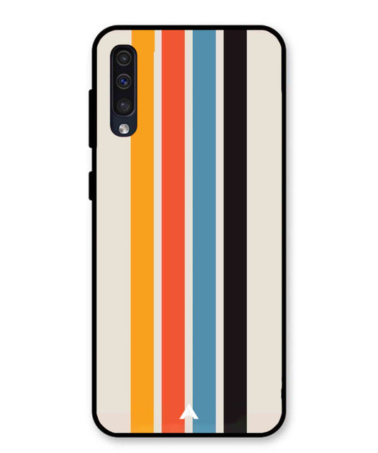 Stripe Pattern 2 Metal Back Cover Phone Case for Samsung Galaxy A50