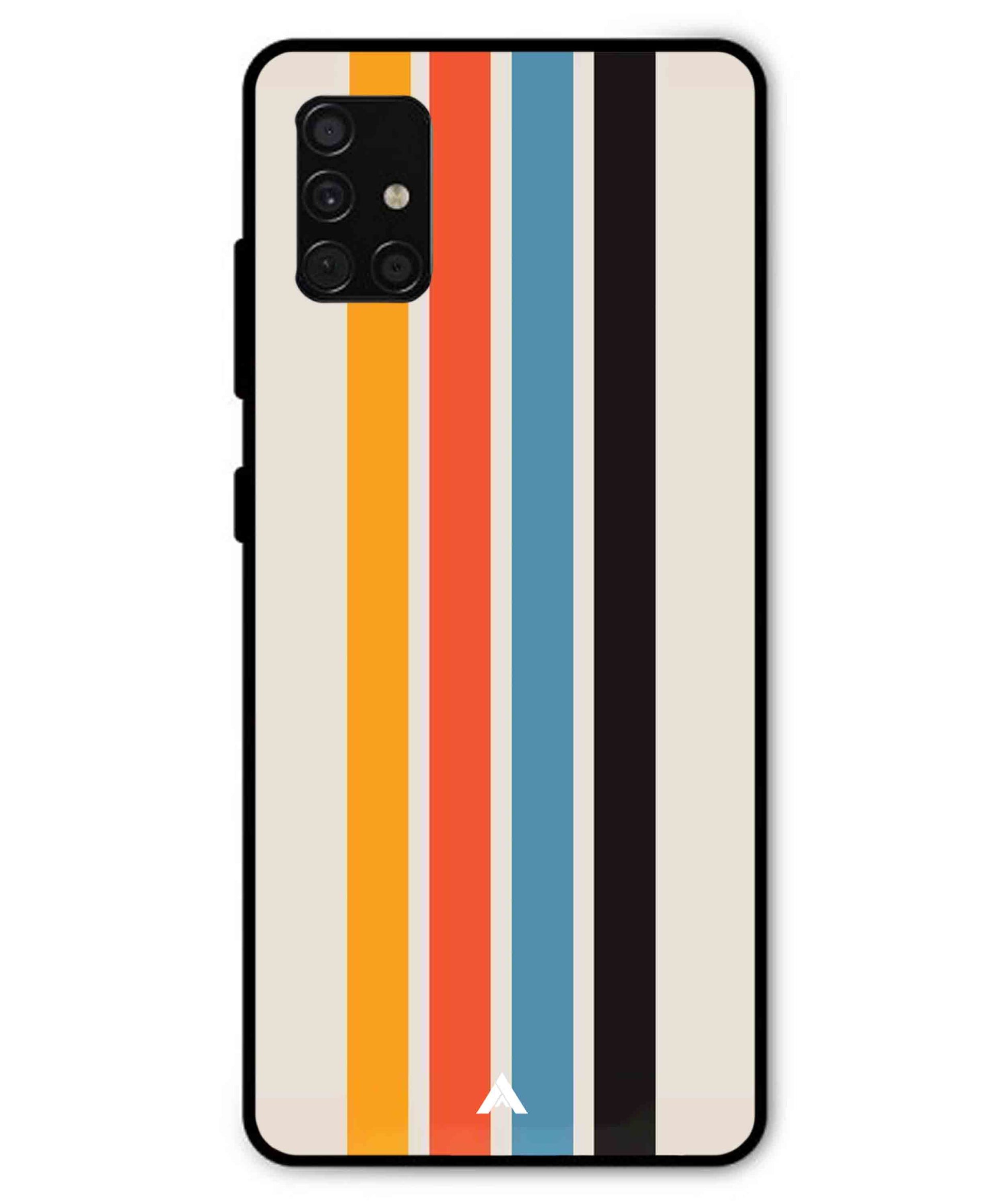 Stripe Pattern 2 Metal Back Cover Phone Case for Samsung Galaxy A51