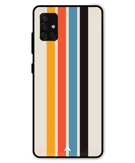Stripe Pattern 2 Metal Back Cover Phone Case for Samsung Galaxy A51