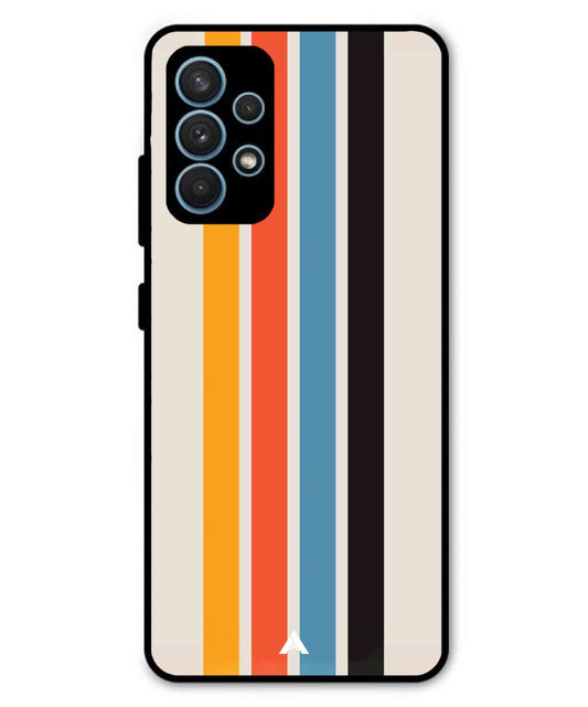 Stripe Pattern 2 Metal Back Cover Phone Case for Samsung Galaxy A52