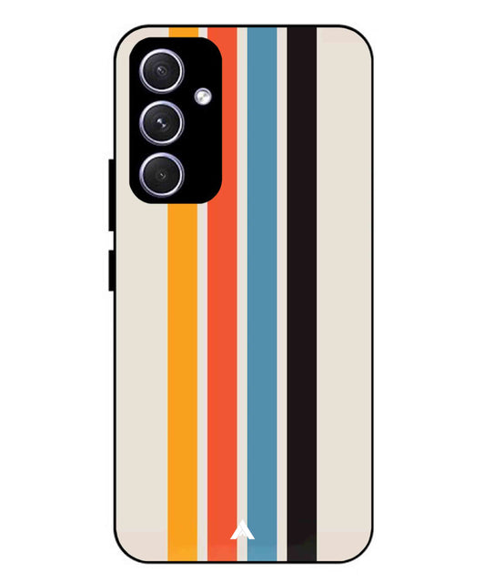 Stripe Pattern 2 Metal Back Cover Phone Case for Samsung Galaxy A54