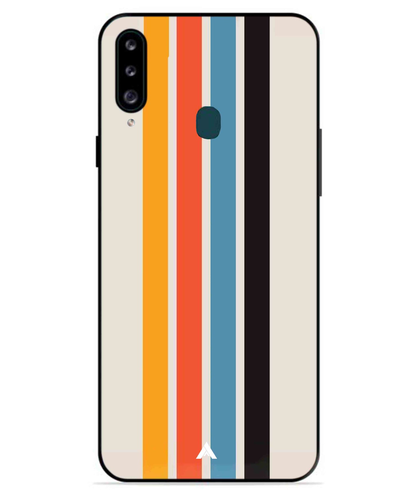 Stripe Pattern 2 Metal Back Cover Phone Case for Samsung Galaxy A70