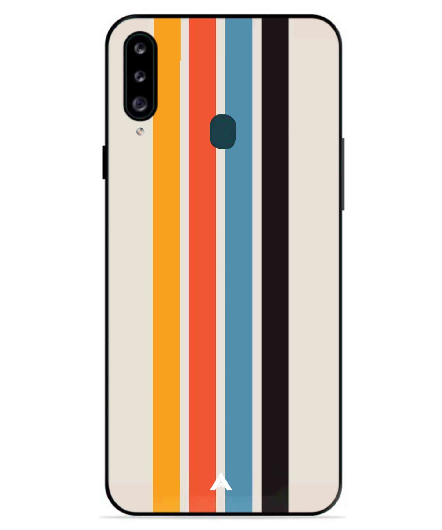 Stripe Pattern 2 Metal Back Cover Phone Case for Samsung Galaxy A70s