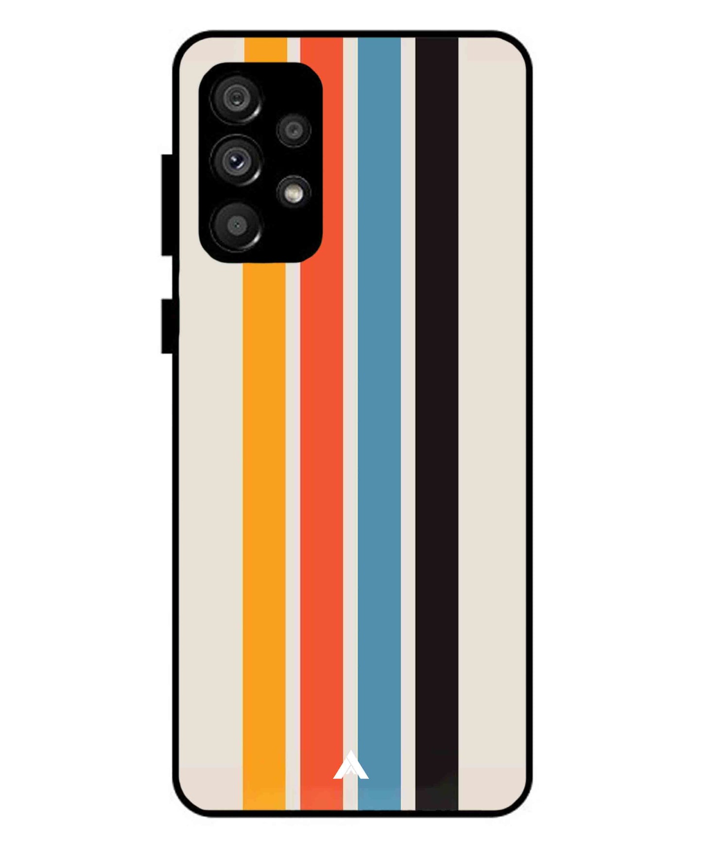 Stripe Pattern 2 Metal Back Cover Phone Case for Samsung Galaxy A73