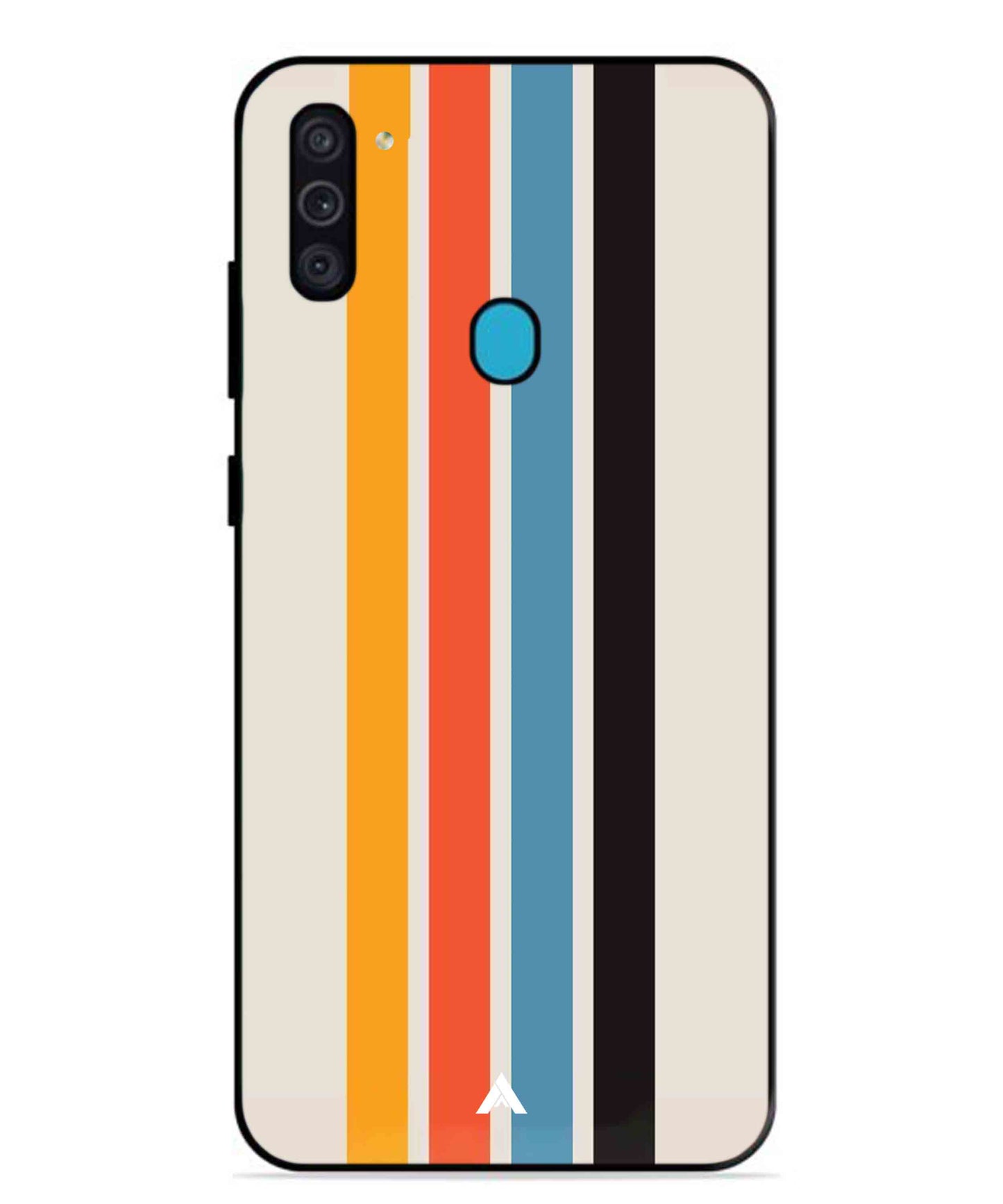 Stripe Pattern 2 Metal Back Cover Phone Case for Samsung Galaxy F11