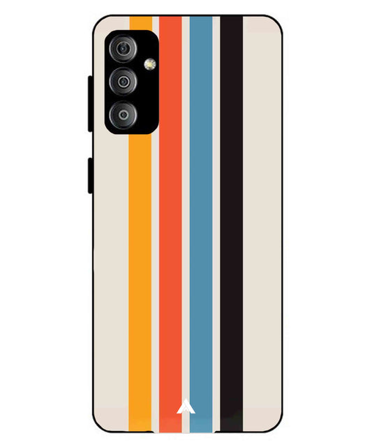 Stripe Pattern 2 Metal Back Cover Phone Case for Samsung Galaxy F23