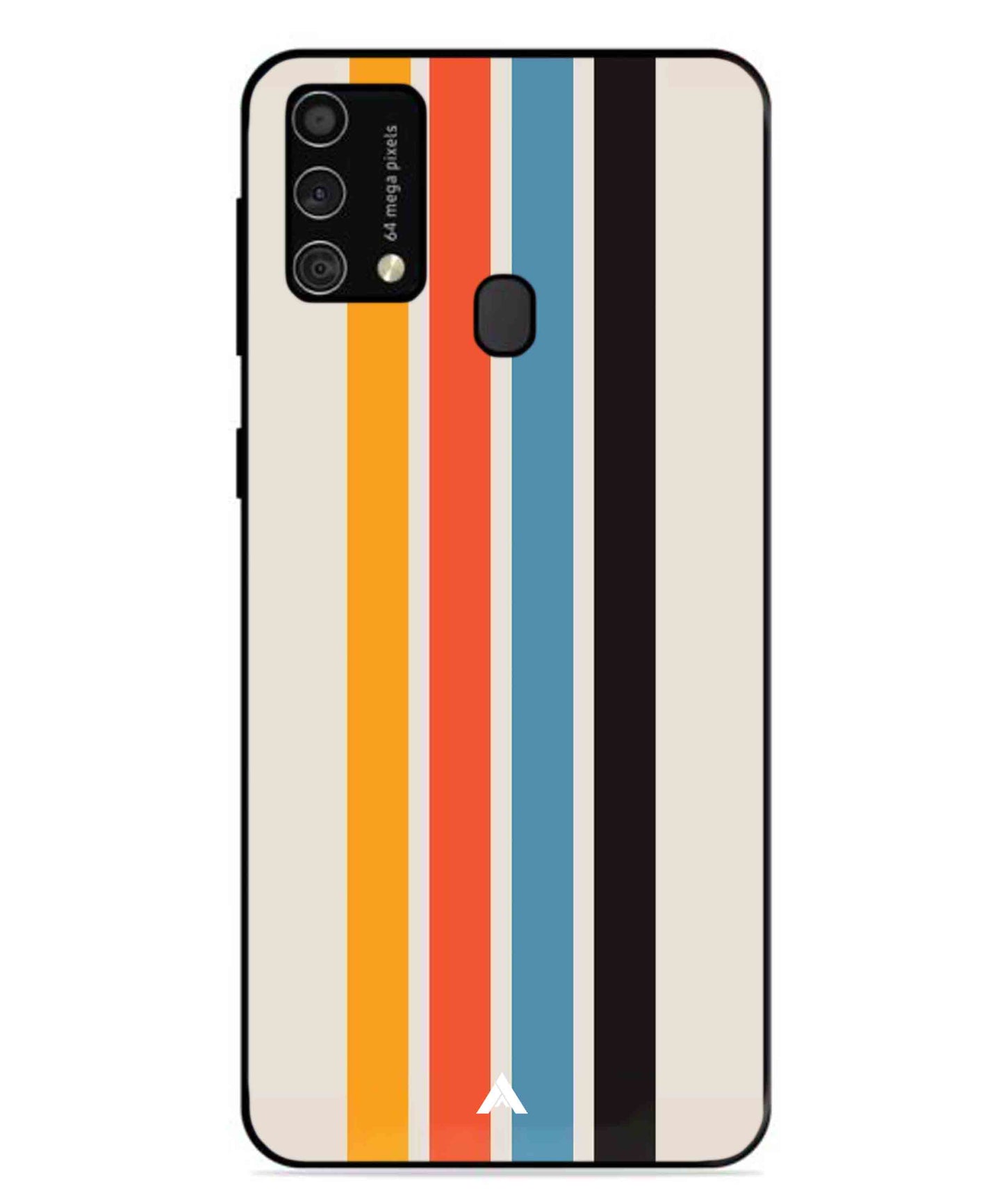Stripe Pattern 2 Metal Back Cover Phone Case for Samsung Galaxy F41