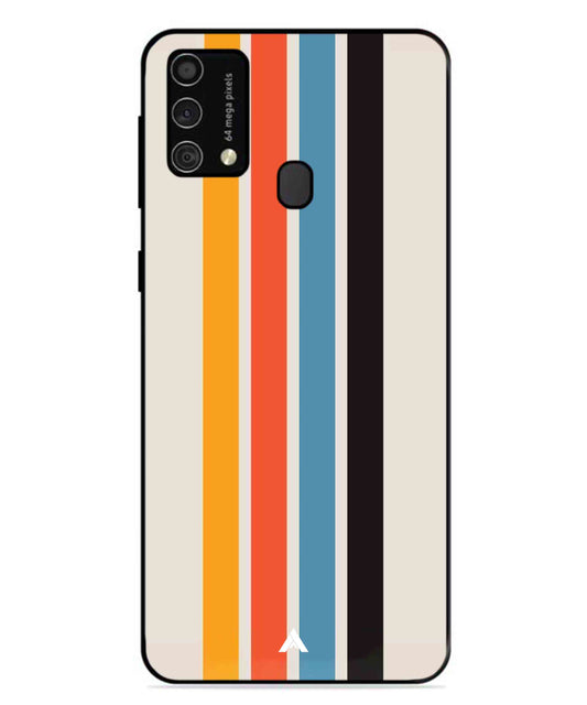 Stripe Pattern 2 Metal Back Cover Phone Case for Samsung Galaxy F41