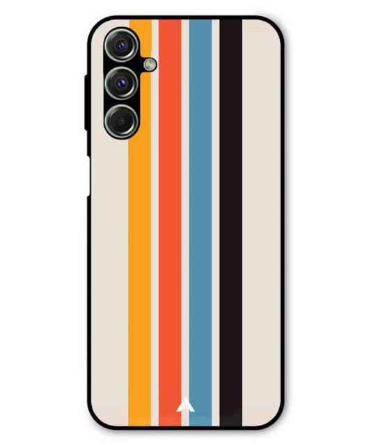 Stripe Pattern 2 Metal Back Cover Phone Case for Samsung Galaxy F54