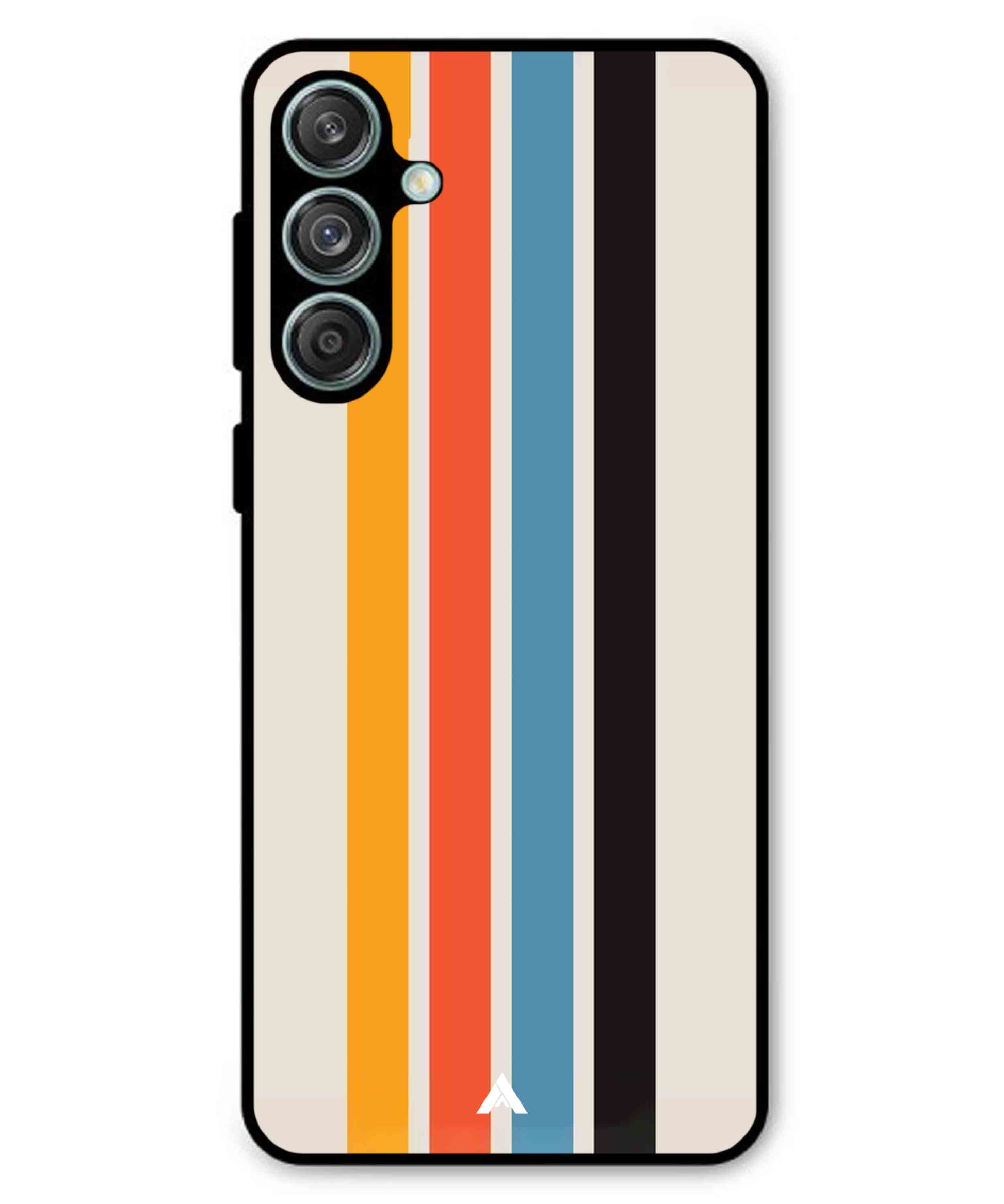 Stripe Pattern 2 Metal Back Cover Phone Case for Samsung Galaxy F55