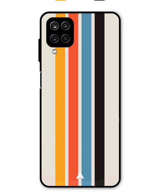 Stripe Pattern 2 Metal Back Cover Phone Case for Samsung Galaxy M12