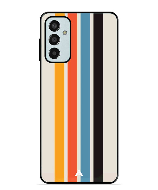 Stripe Pattern 2 Metal Back Cover Phone Case for Samsung Galaxy M13 4G