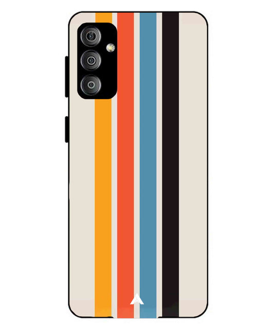 Stripe Pattern 2 Metal Back Cover Phone Case for Samsung Galaxy M23
