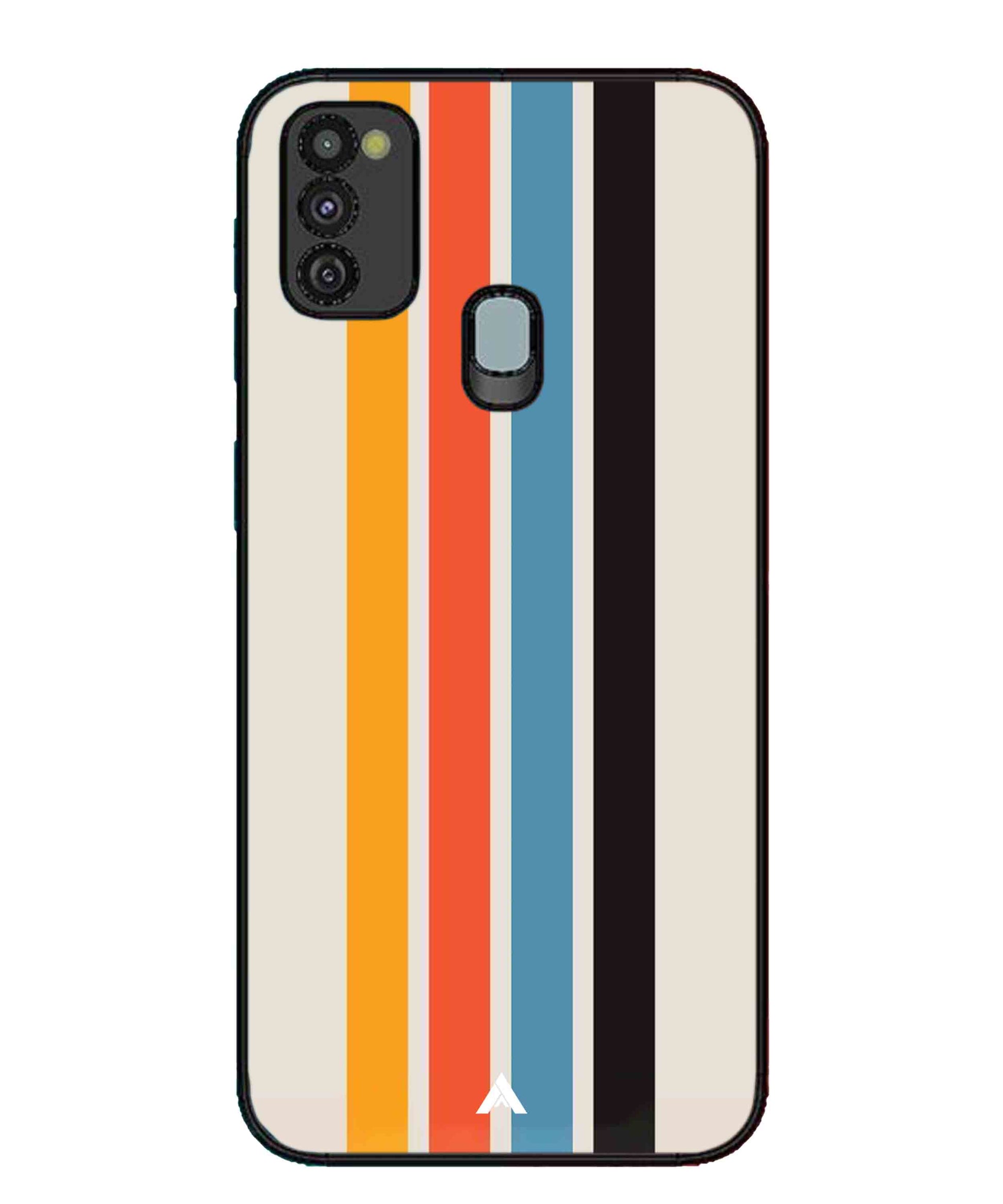 Stripe Pattern 2 Metal Back Cover Phone Case for Samsung Galaxy M30s
