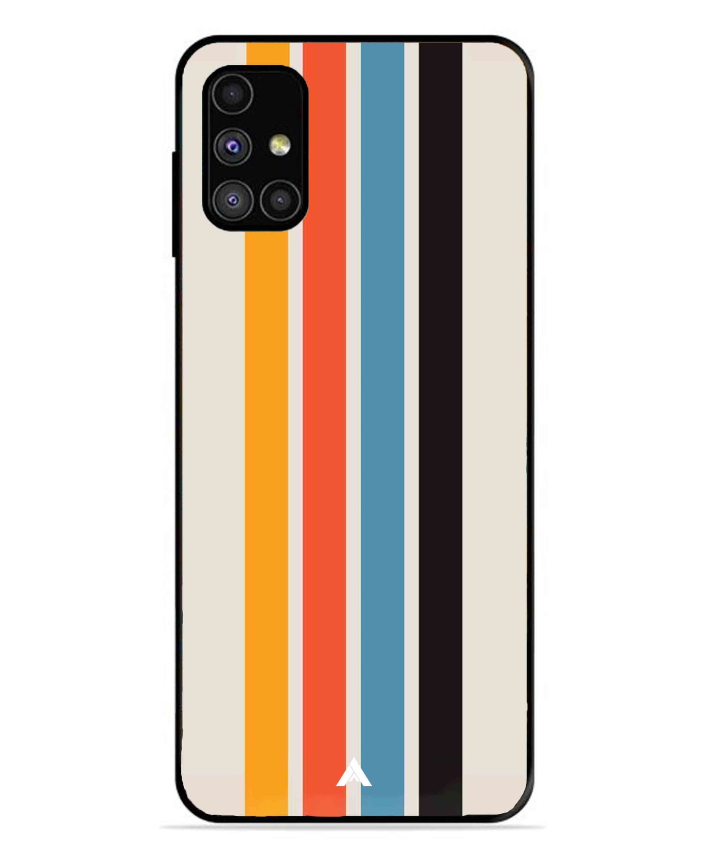 Stripe Pattern 2 Metal Back Cover Phone Case for Samsung Galaxy M31s