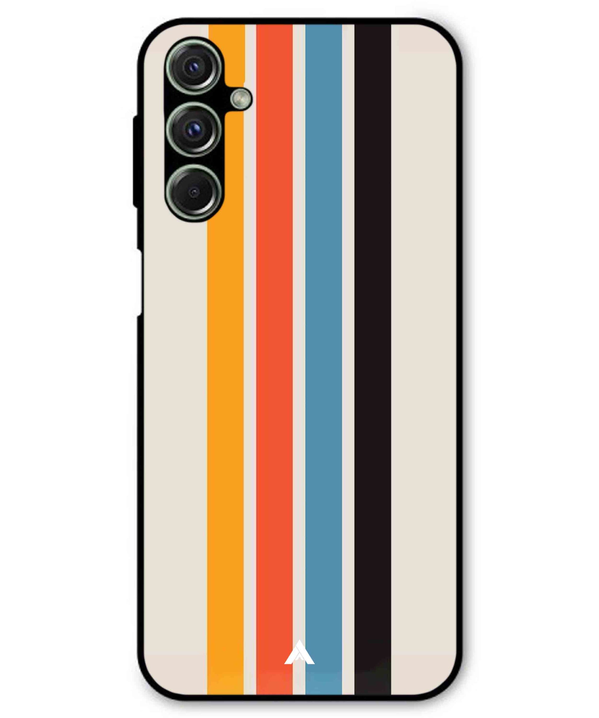 Stripe Pattern 2 Metal Back Cover Phone Case for Samsung Galaxy M34