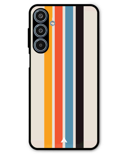 Stripe Pattern 2 Metal Back Cover Phone Case for Samsung Galaxy M35