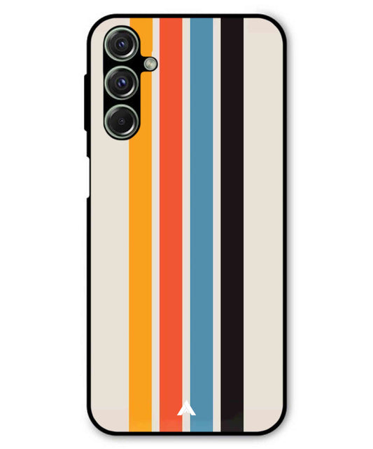 Stripe Pattern 2 Metal Back Cover Phone Case for Samsung Galaxy M54