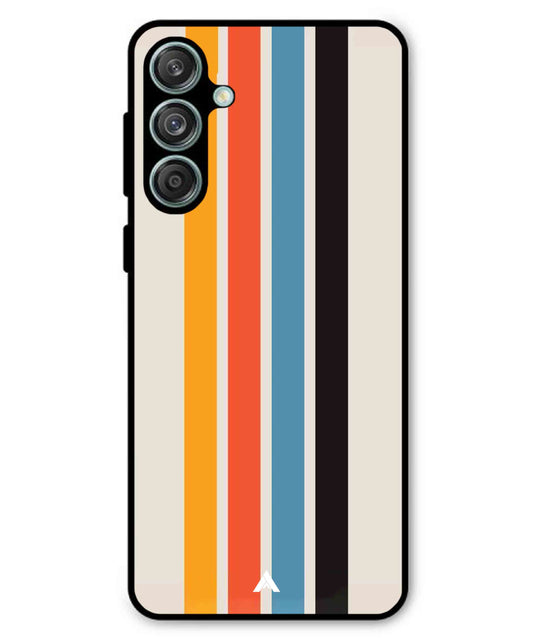 Stripe Pattern 2 Metal Back Cover Phone Case for Samsung Galaxy M55