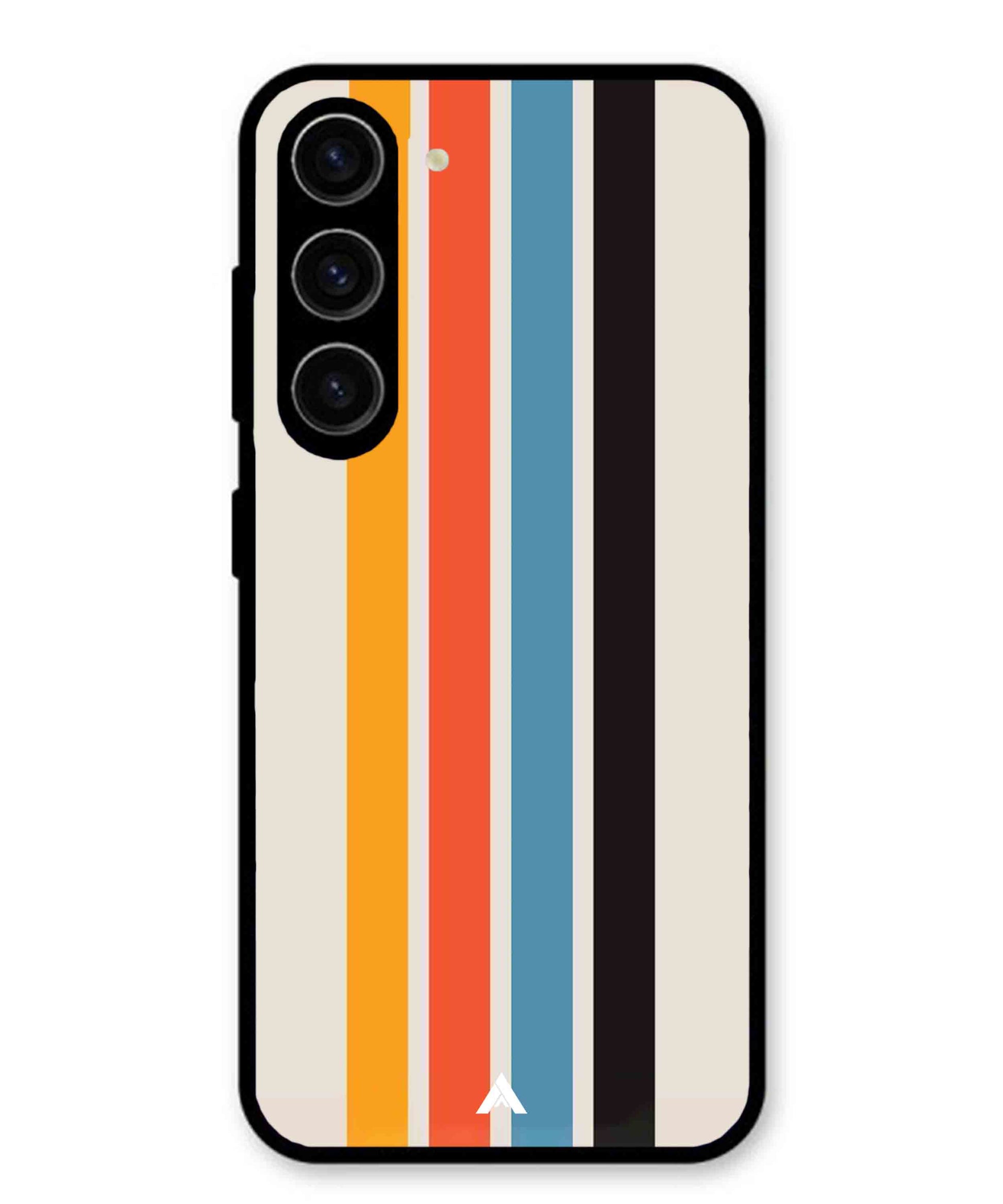 Stripe Pattern 2 Metal Back Cover Phone Case for Samsung Galaxy S23