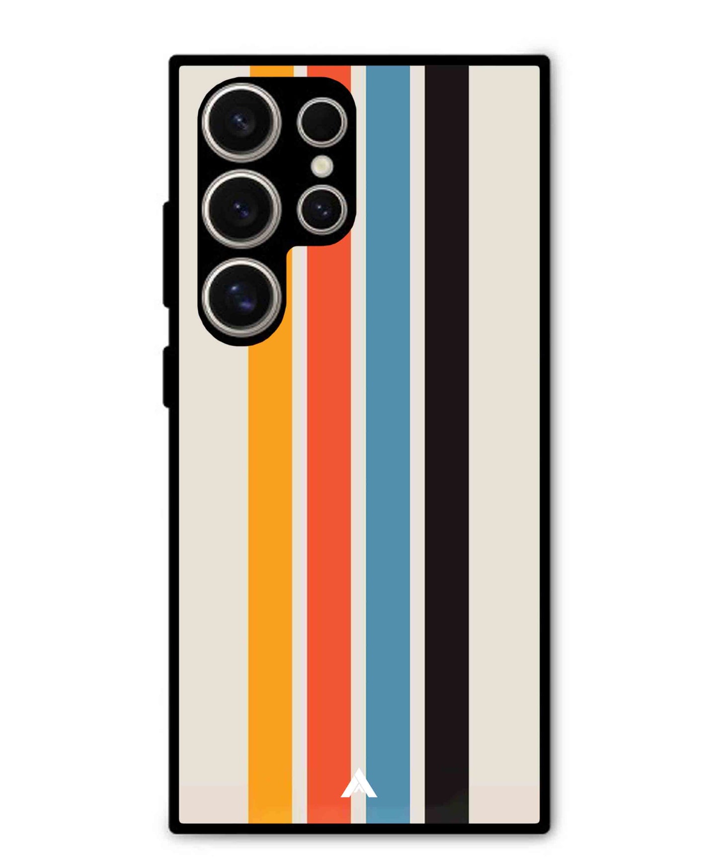 Stripe Pattern 2 Metal Back Cover Phone Case for Samsung Galaxy S24 Ultra