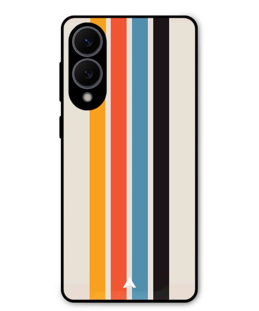 Stripe Pattern 2 Metal Back Cover Phone Case for Samsung Galaxy S25 Edge
