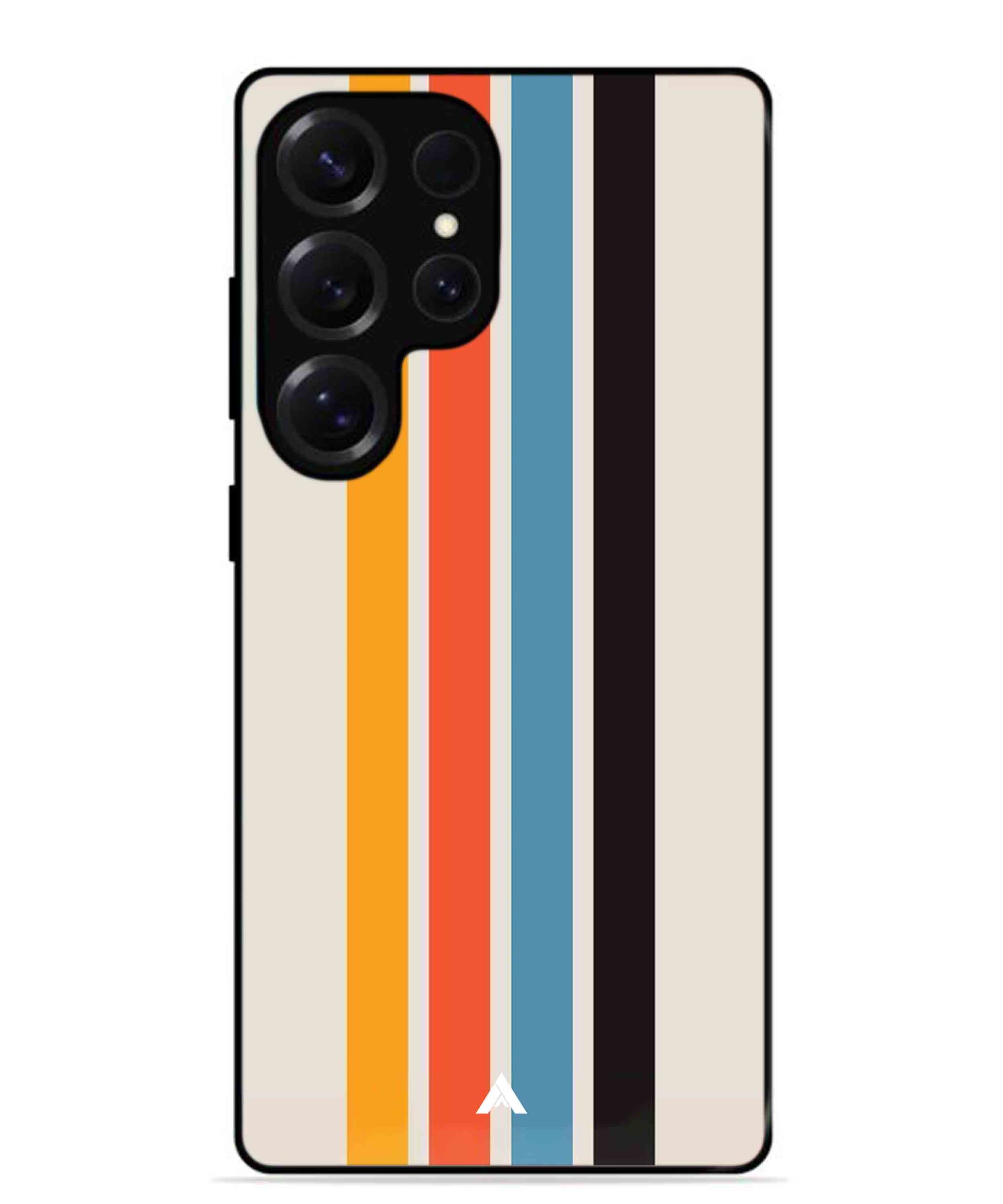 Stripe Pattern 2 Metal Back Cover Phone Case for Samsung Galaxy S25 Ultra