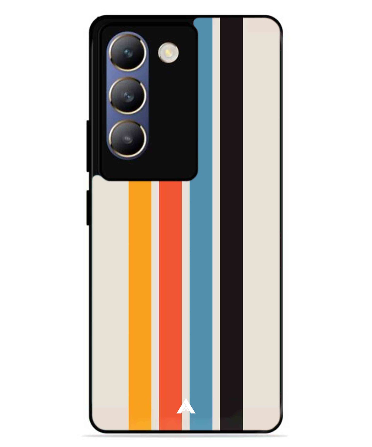 Stripe Pattern 2 Metal Back Cover Phone Case for Vivo T3
