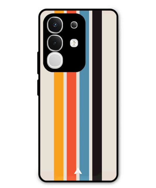Stripe Pattern 2 Metal Back Cover Phone Case for Vivo T4X