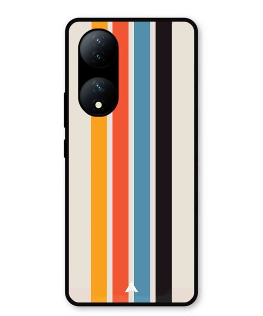 Stripe Pattern 2 Metal Back Cover Phone Case for Vivo Y100a