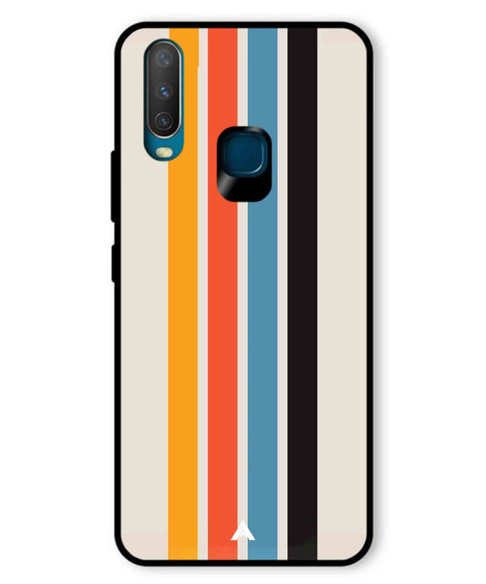 Stripe Pattern 2 Metal Back Cover Phone Case for Vivo Y17